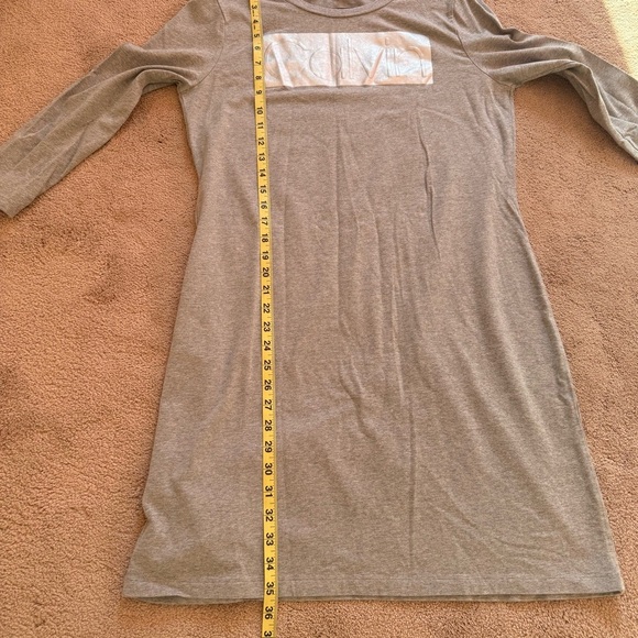 Calvin Klein Heather Gray Shirt Dress Large Casual
Y2K Minimalist Logo Stretch - Picture 9 of 13